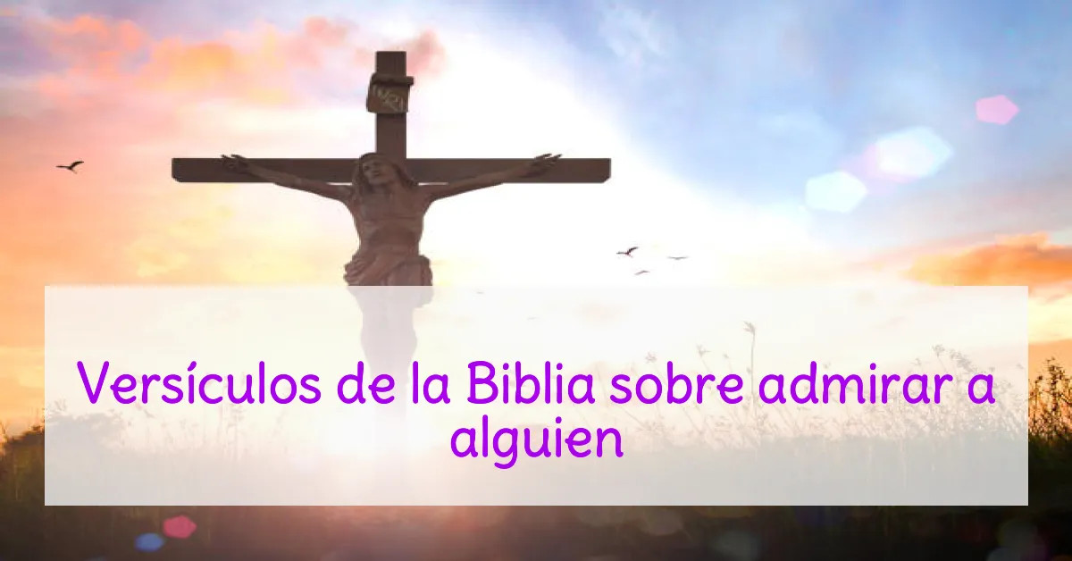 Versículos de la Biblia sobre admirar a alguien