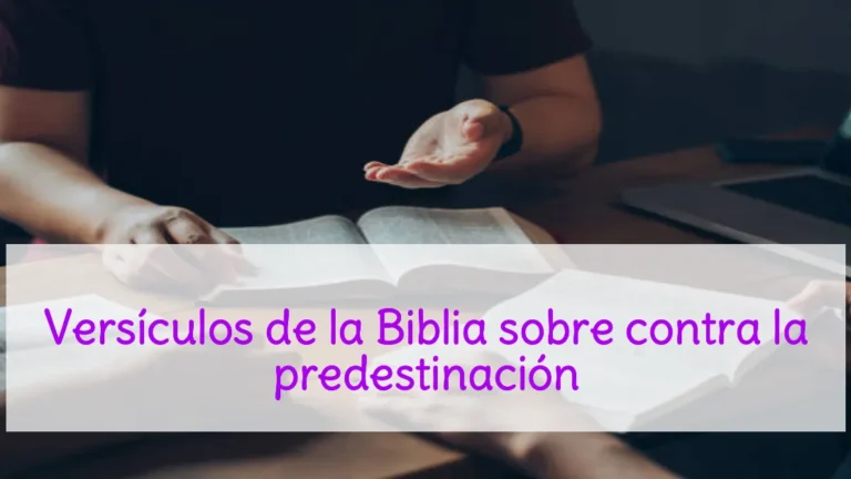 Versículos de la Biblia sobre contra la predestinación