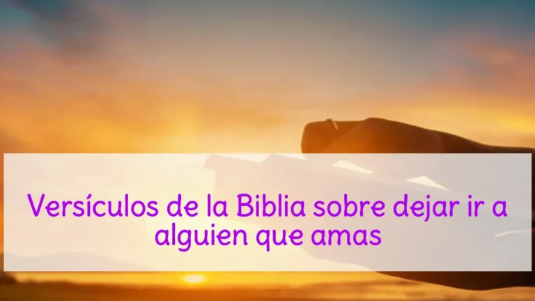 Versículos de la Biblia sobre dejar ir a alguien que amas