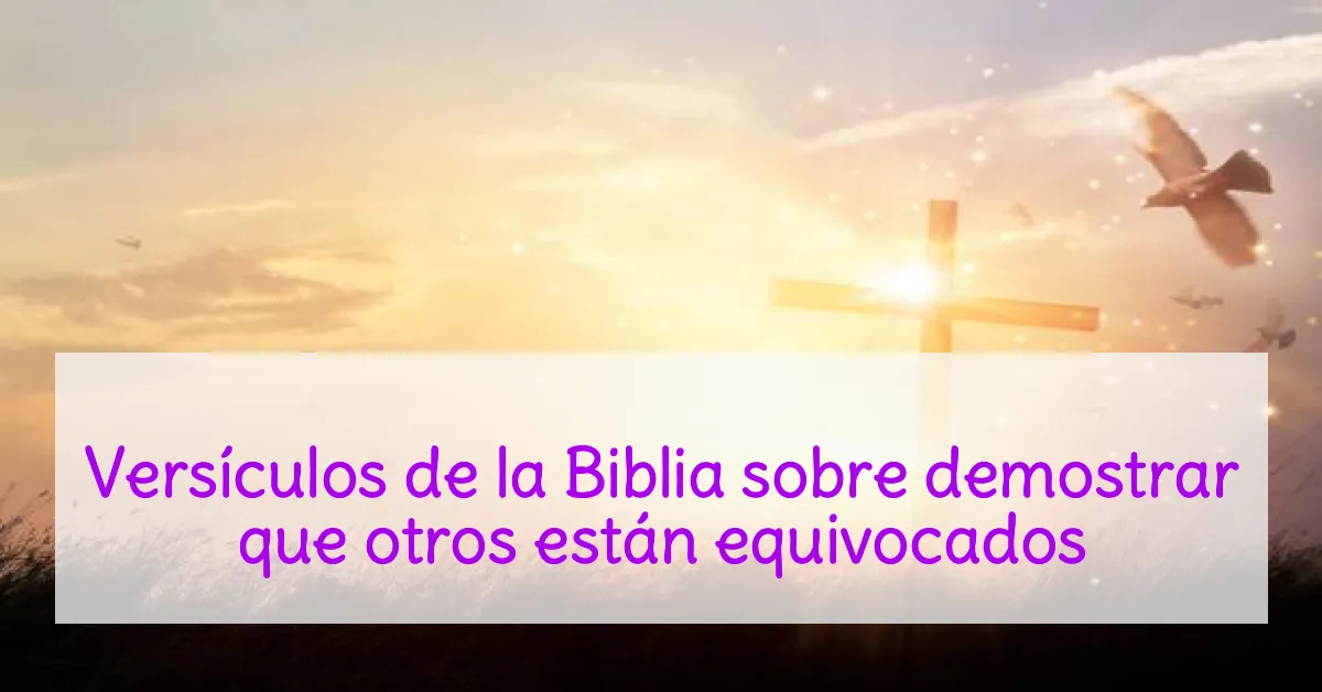 Versículos de la Biblia sobre demostrar que otros están equivocados