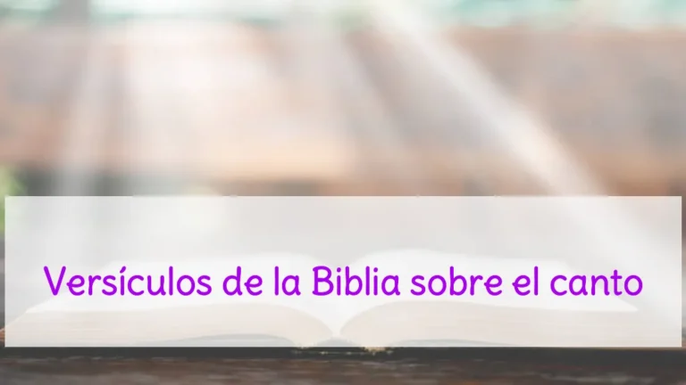 Versículos de la Biblia sobre el canto