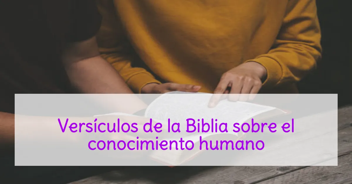 Versículos de la Biblia sobre el conocimiento humano