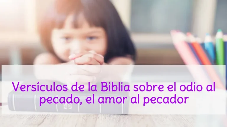 Versículos de la Biblia sobre el odio al pecado, el amor al pecador