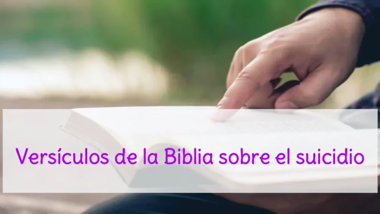 Versículos de la Biblia sobre el suicidio