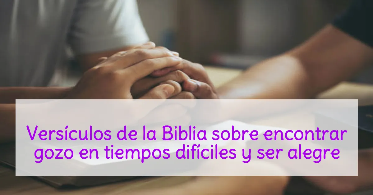Versículos de la Biblia sobre encontrar gozo en tiempos difíciles y ser alegre