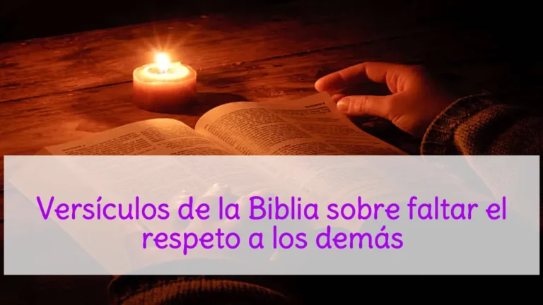Versículos de la Biblia sobre faltar el respeto a los demás