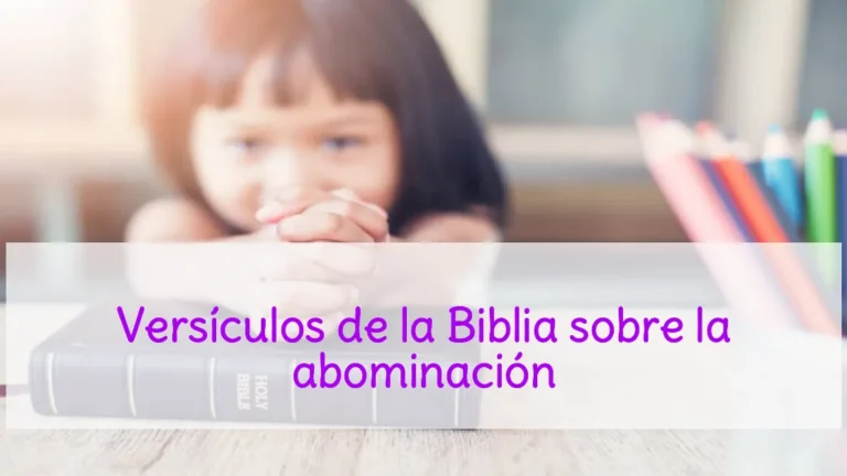 Versículos de la Biblia sobre la abominación