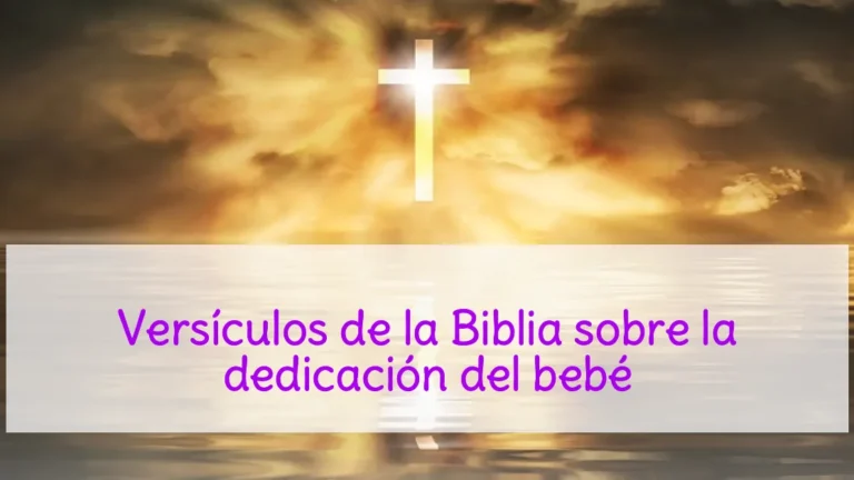 Versículos de la Biblia sobre la dedicación del bebé