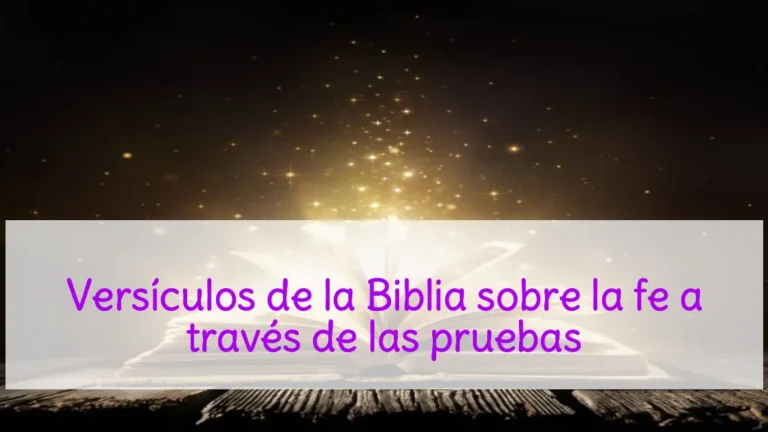 Versículos de la Biblia sobre la fe a través de las pruebas
