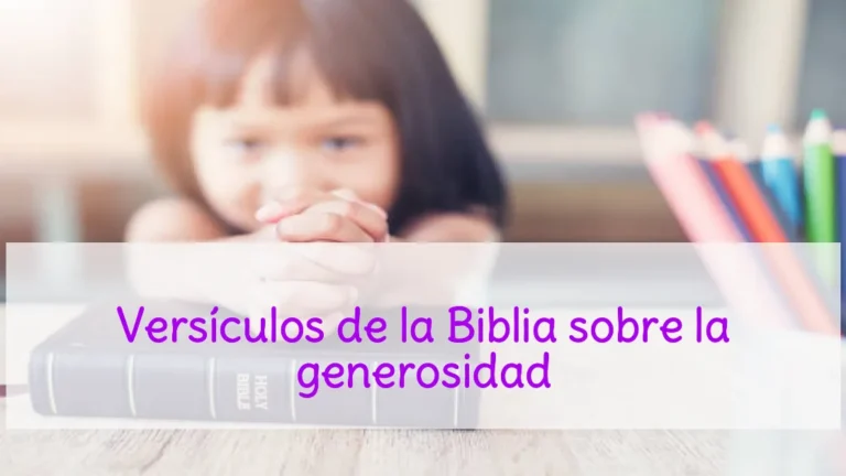 Versículos de la Biblia sobre la generosidad