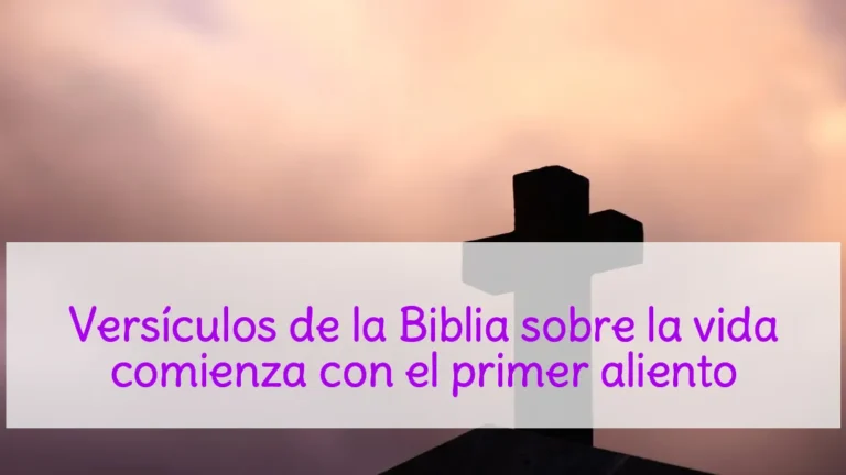 Versículos de la Biblia sobre la vida comienza con el primer aliento