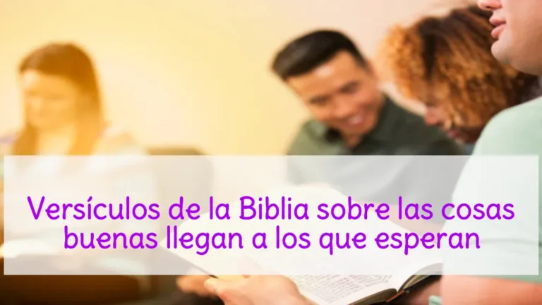 Versículos de la Biblia sobre las cosas buenas llegan a los que esperan