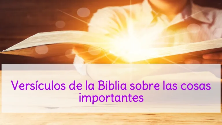 Versículos de la Biblia sobre las cosas importantes