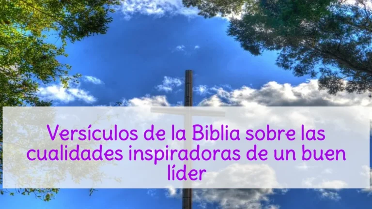Versículos de la Biblia sobre las cualidades inspiradoras de un buen líder