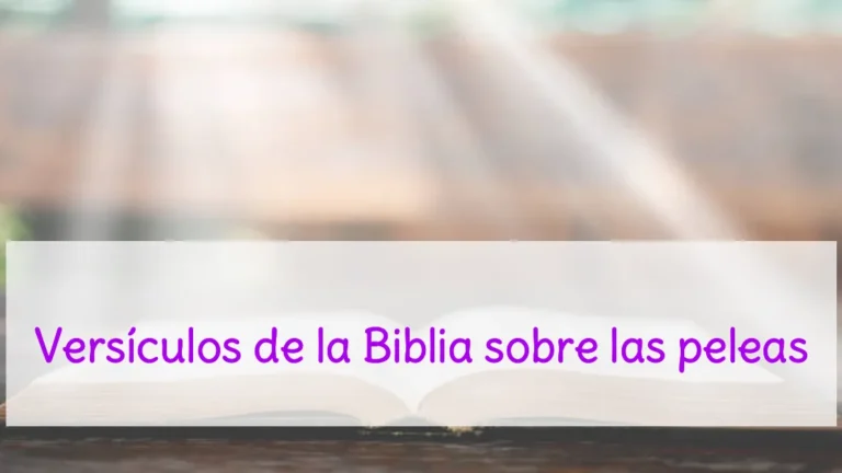 Versículos de la Biblia sobre las peleas