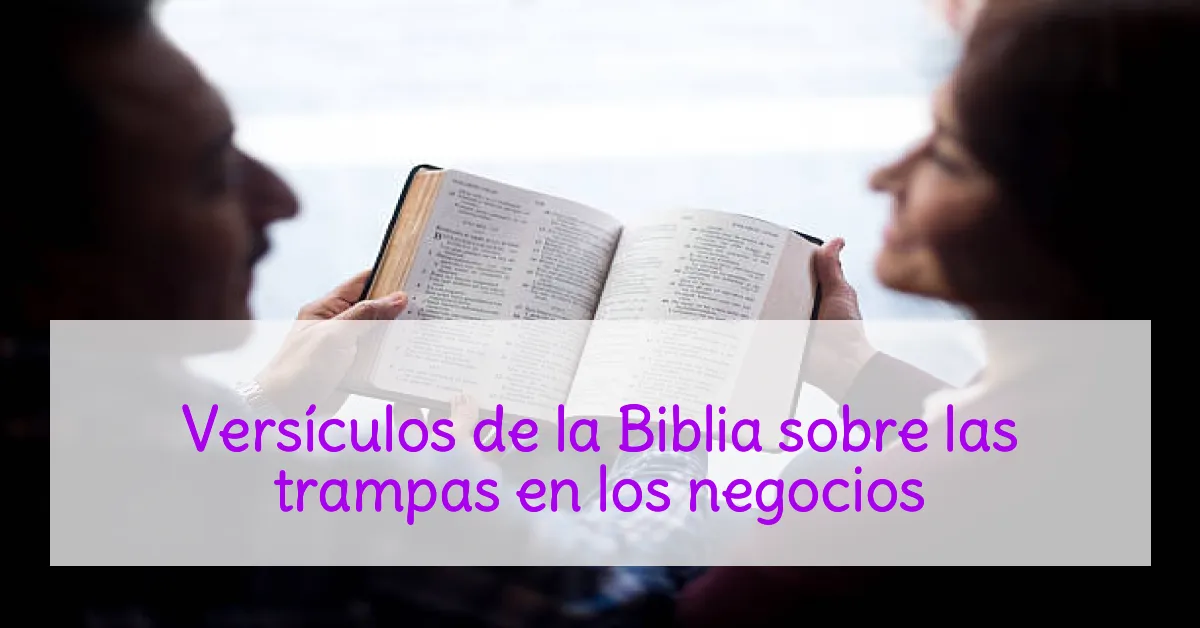 Versículos de la Biblia sobre las trampas en los negocios