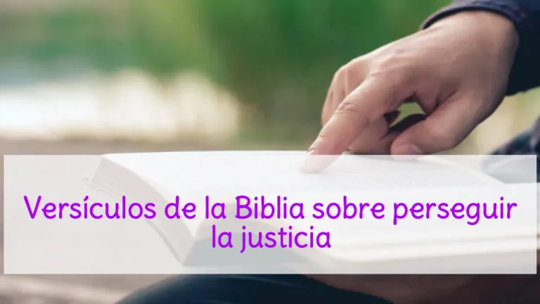 Versículos de la Biblia sobre perseguir la justicia