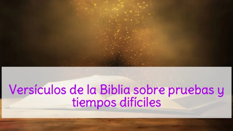 Versículos de la Biblia sobre pruebas y tiempos difíciles