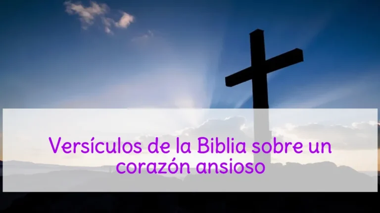 Versículos de la Biblia sobre un corazón ansioso