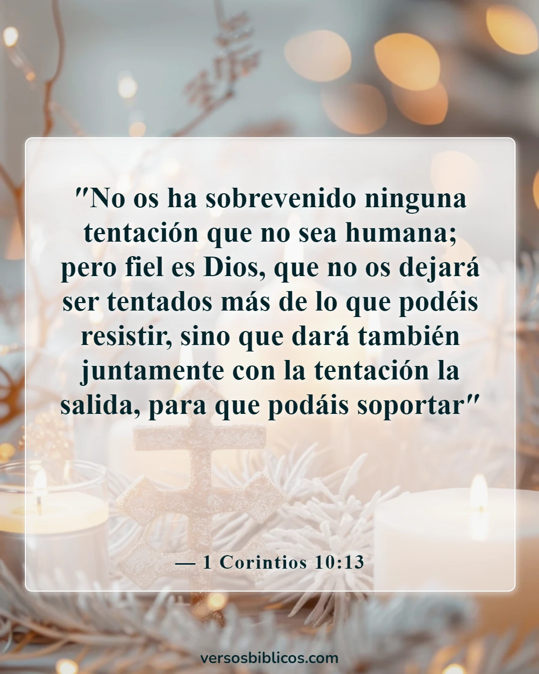 Versículos de la Biblia sobre los apartados del mundo (1 Corintios 10:13)