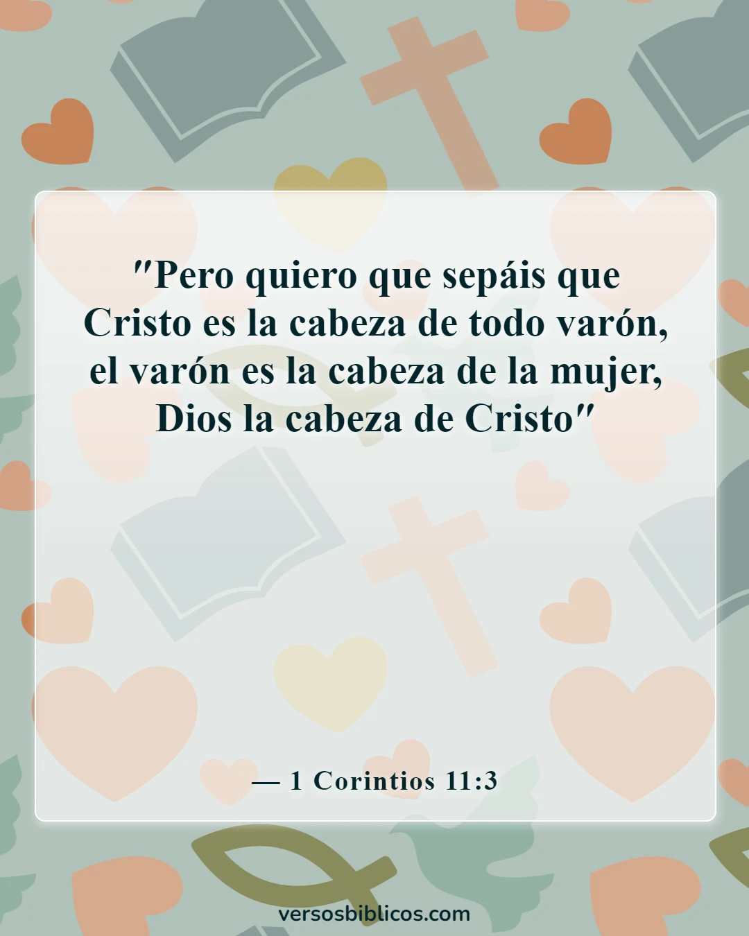 Versículos de la Biblia sobre una esposa que le falta el respeto a su marido (1 Corintios 11:3)