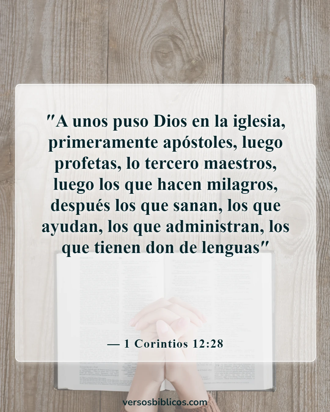 Versículos de la Biblia sobre poderosas profecías (1 Corintios 12:28)