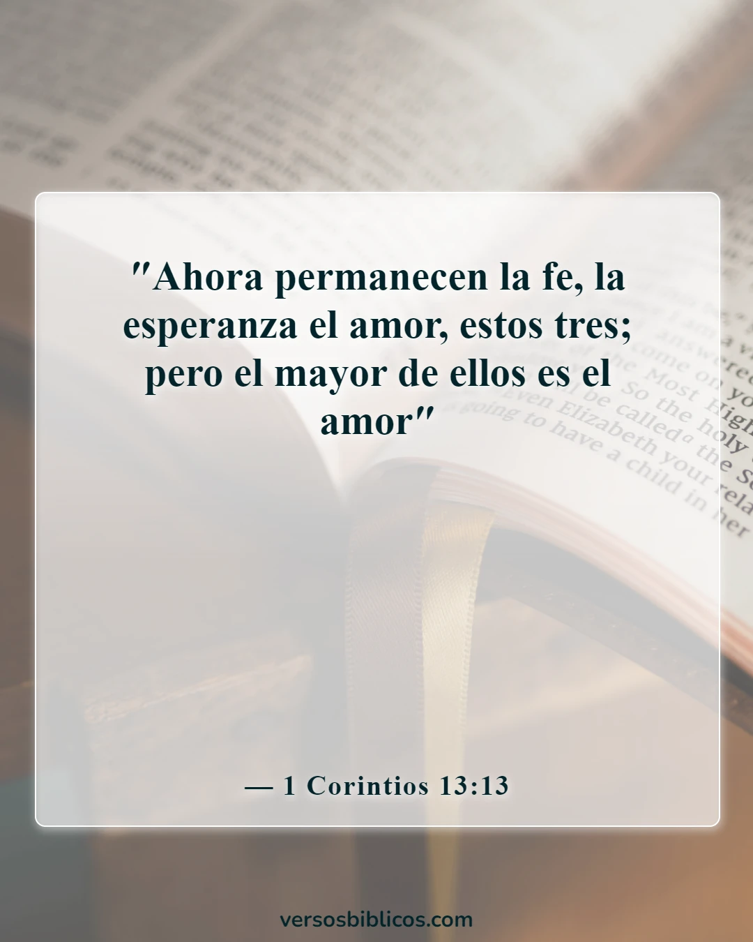 Versículos de la Biblia sobre el afecto (1 Corintios 13:13)