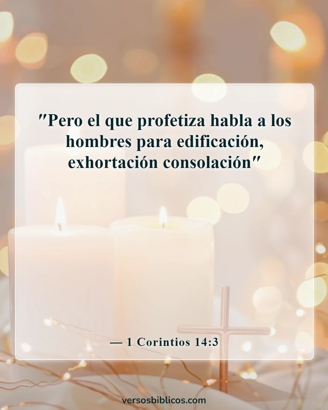 Versículos de la Biblia sobre poderosas profecías (1 Corintios 14:3)