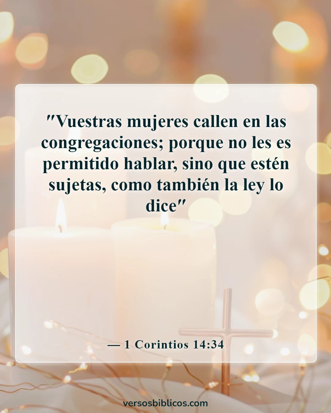 Versículos de la Biblia sobre mujeres predicadoras (1 Corintios 14:34)