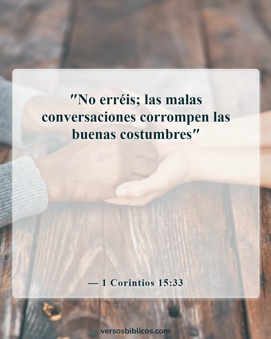 Versículos de la Biblia sobre Masterbation (1 Corintios 15:33)
