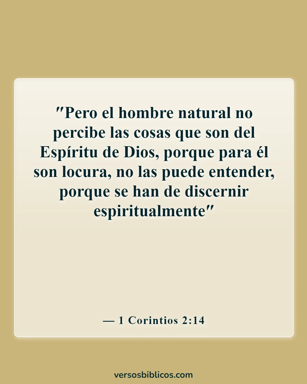Versículos de la Biblia sobre el ateísmo (1 Corintios 2:14)