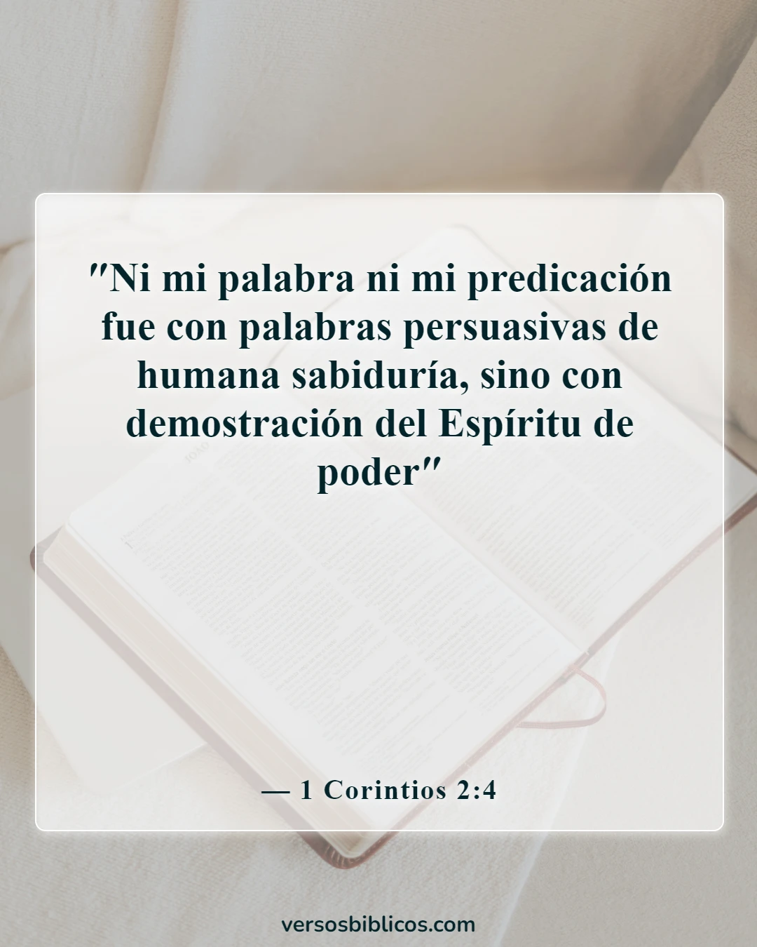 Versículos de la Biblia sobre cómo compartir su testimonio (1 Corintios 2:4)