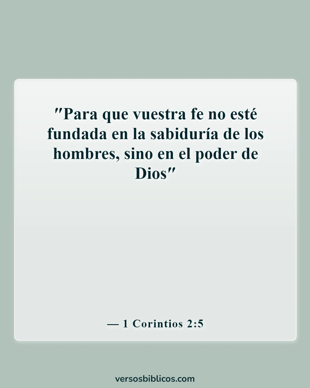 Versículos de la Biblia sobre confiar en los demás (1 Corintios 2:5)