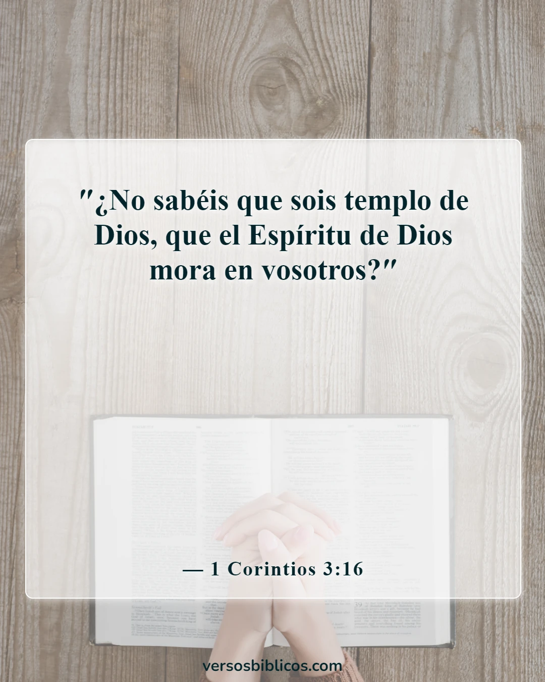 Versículos de la Biblia sobre sentir la presencia de Dios (1 Corintios 3:16)