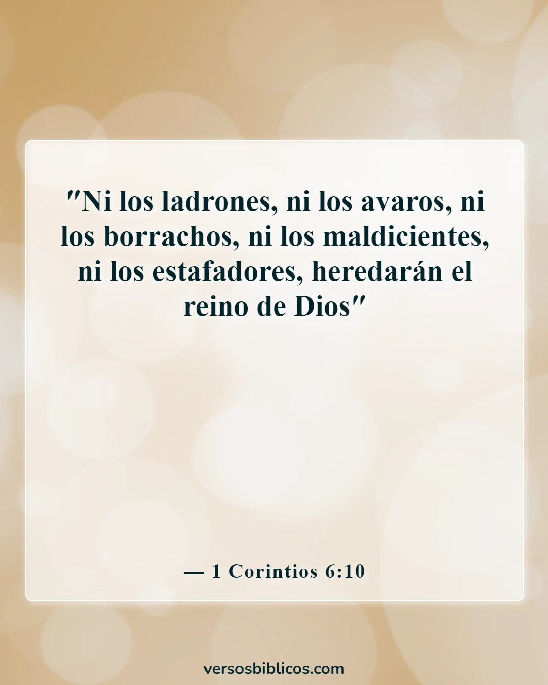 Versículos de la Biblia sobre el vino (1 Corintios 6:10)