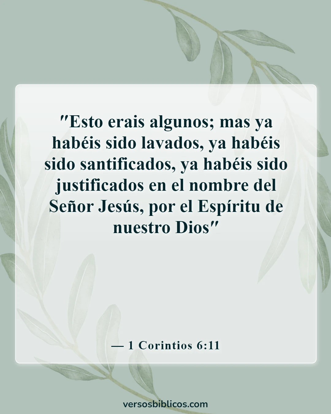 Versículos de la Biblia sobre la santificación (1 Corintios 6:11)