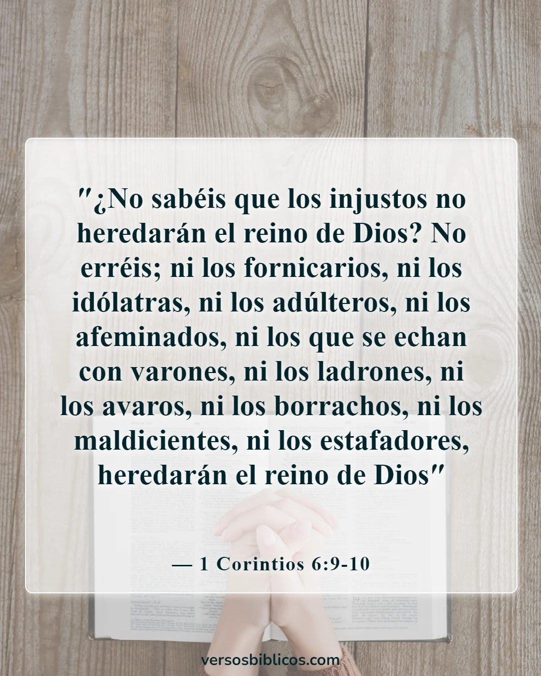 Versículos de la Biblia sobre el robo (1 Corintios 6:9-10)