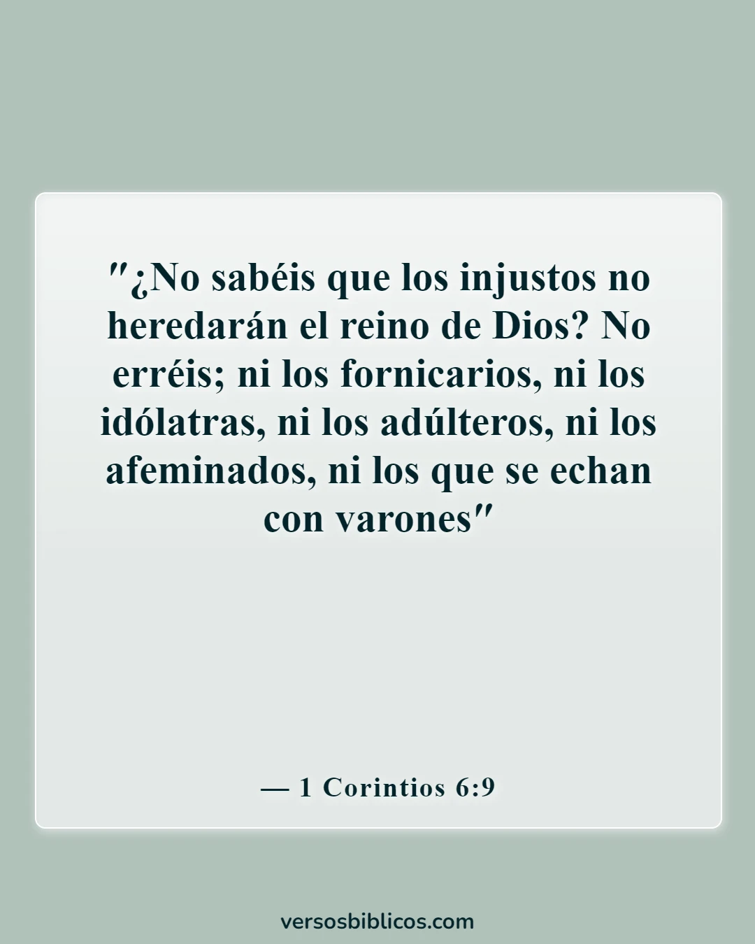 Versículos de la Biblia sobre el prostituto (1 Corintios 6:9)