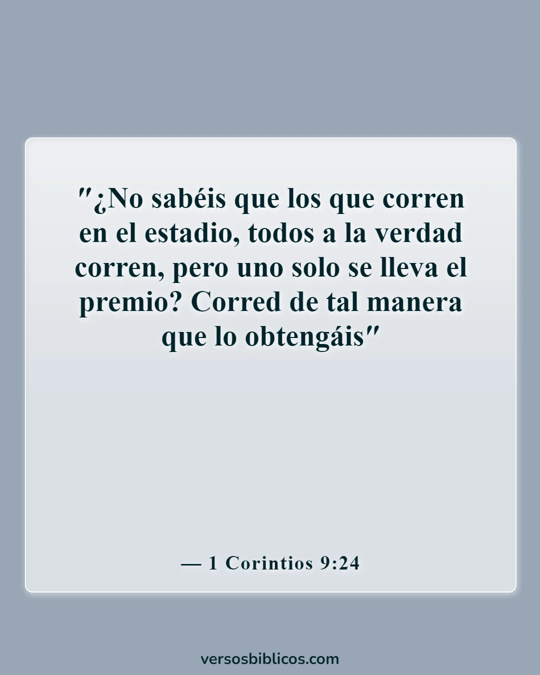 Versículos de la Biblia sobre la coherencia (1 Corintios 9:24)