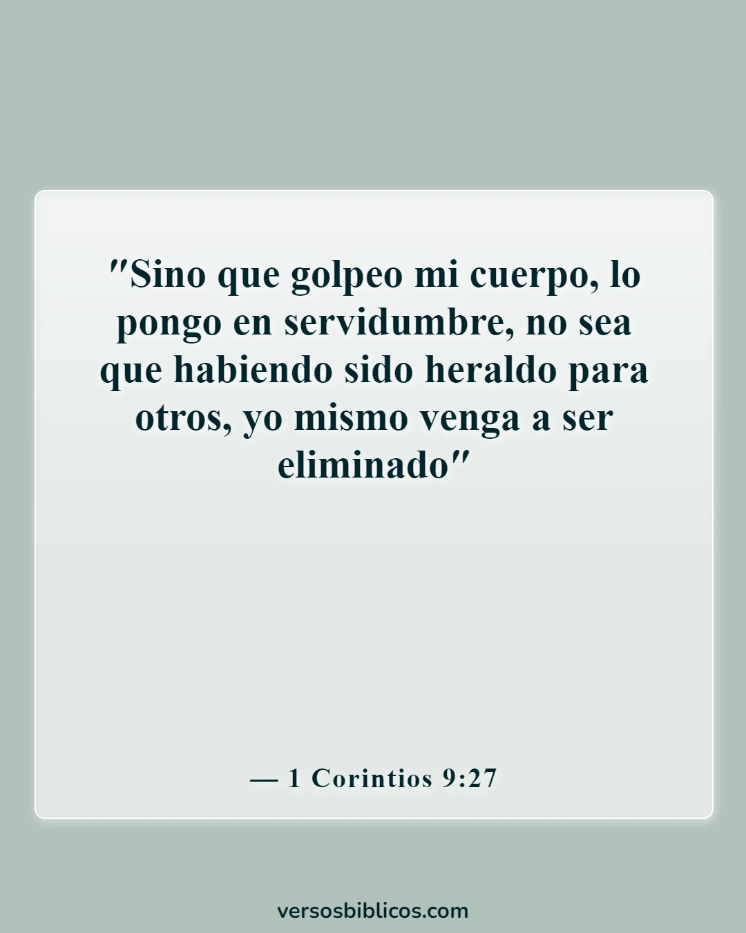 Versículos de la Biblia sobre Masterbation (1 Corintios 9:27)