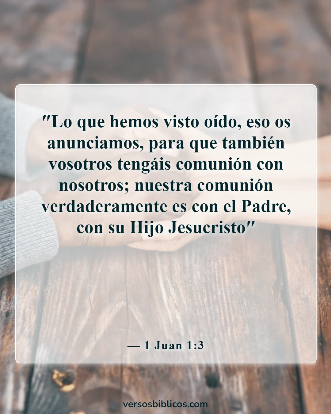Versículos de la Biblia sobre el testimonio (1 Juan 1:3)