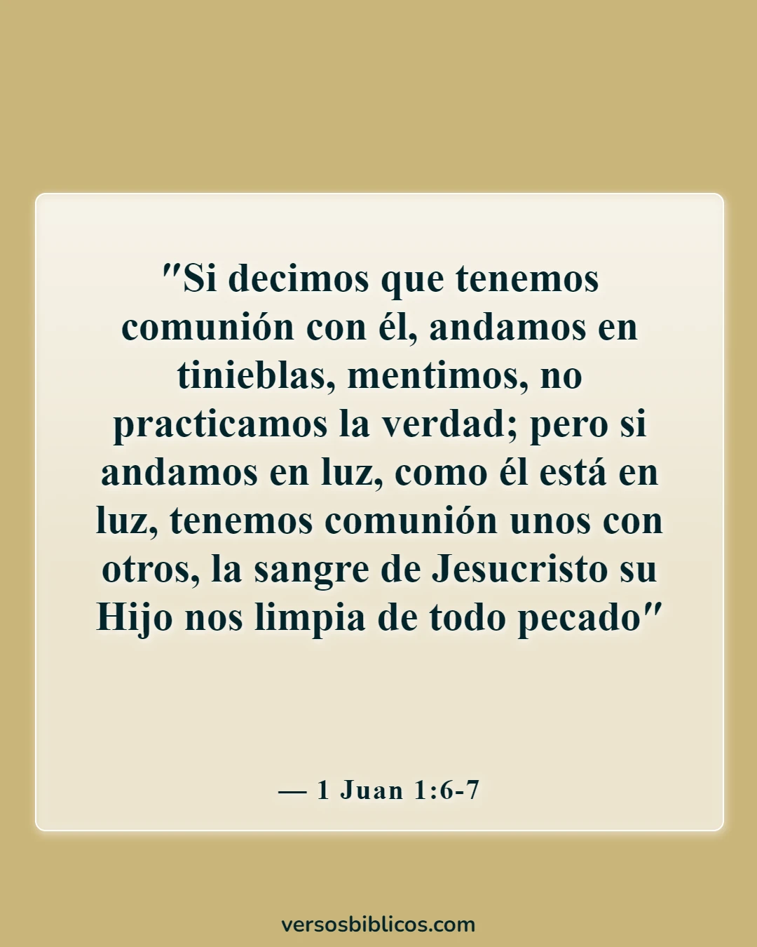 Versículos de la Biblia sobre la honestidad (1 Juan 1:6-7)