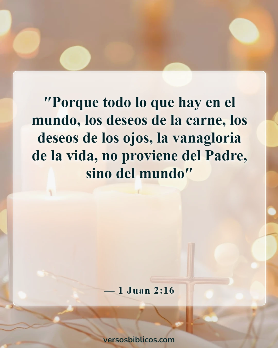 Versículos de la Biblia sobre la idolatría (1 Juan 2:16)