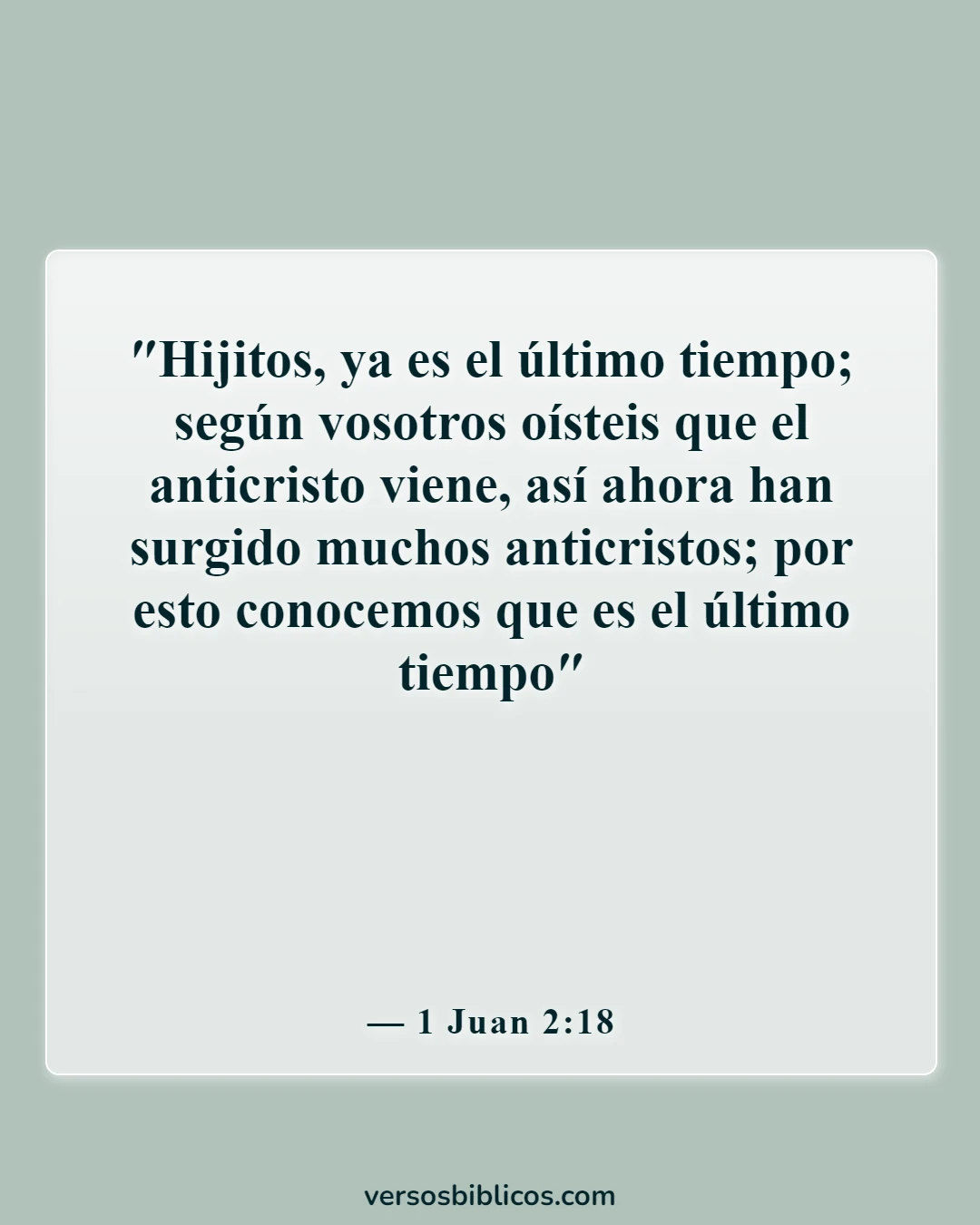 Versículos de la Biblia sobre el Anticristo (1 Juan 2:18)