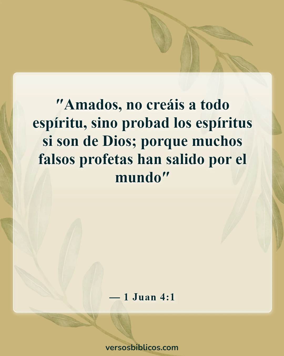 Versículos de la Biblia sobre el discernimiento (1 Juan 4:1)