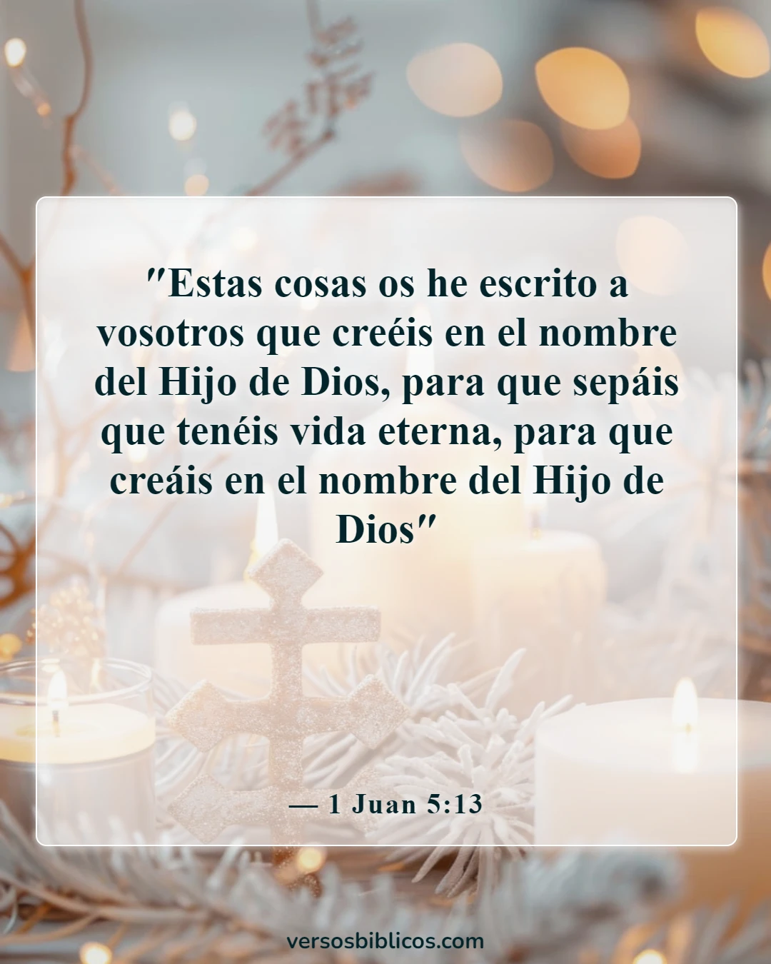 Versículos de la Biblia sobre la victoria de Cristo sobre la muerte (1 Juan 5:13)