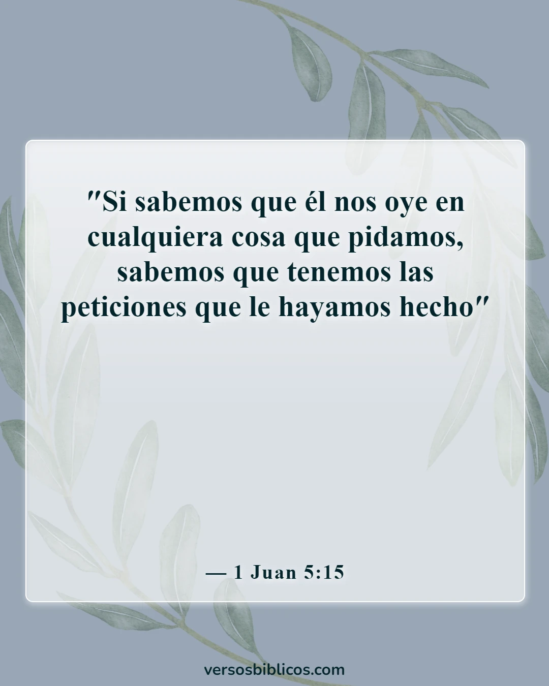 Versículos de la Biblia sobre orar en el nombre de Jesús (1 Juan 5:15)