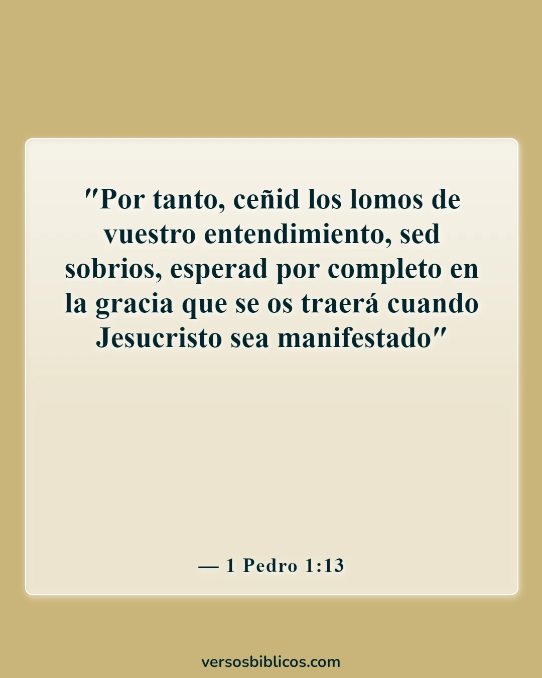 Versículos de la Biblia sobre cómo transformar tu mente (1 Pedro 1:13)