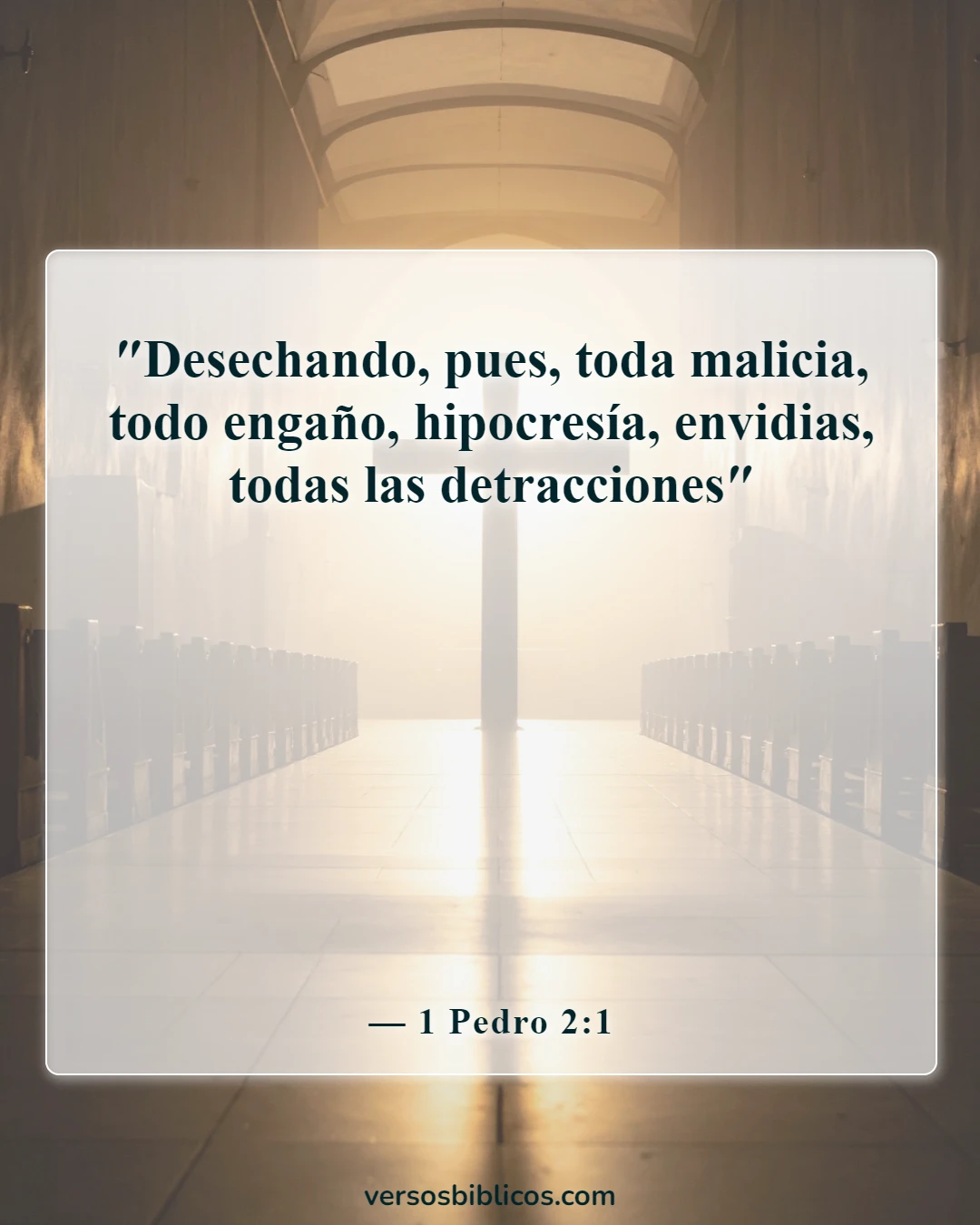 Versículos de la Biblia sobre los celos y la envidia (1 Pedro 2:1)
