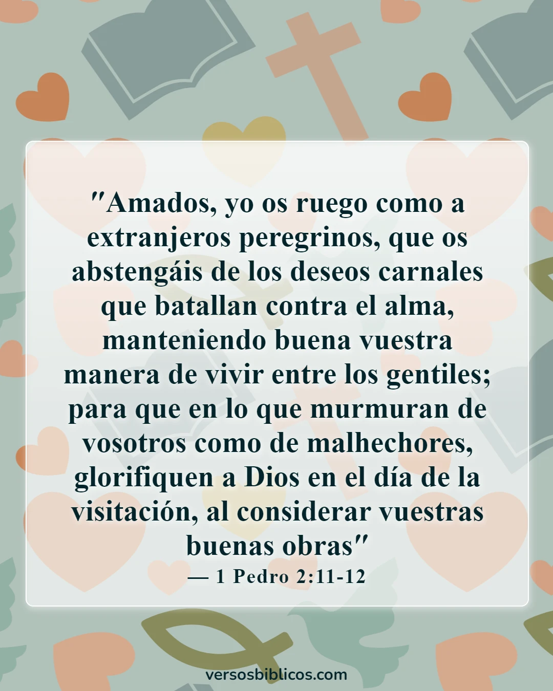 Versículos de la Biblia sobre No somos de este mundo (1 Pedro 2:11-12)